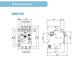 Disjuntor Motor DMS-032 4-6,3A 100kA 220V 05122.0009.01 - Soprano