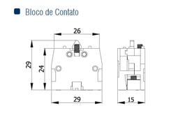 Bloco de Contato Botão 1NA BCS-10 Verde 05141.0400.05 - Soprano