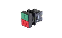 Botão Pulsador Duplo sem LED 1NA+1NF 05141.1100.11 - Soprano