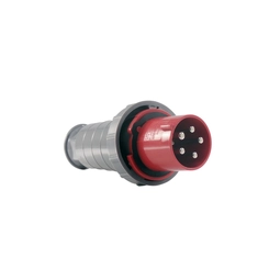 Plugue Industrial 3P+T+N 125A 380V 6h Vermelho IP67 05187.5676.67 - Soprano