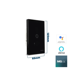 Interruptor Inteligente Touch Smart Link Ebony 1 Tecla 22094 - Margirius