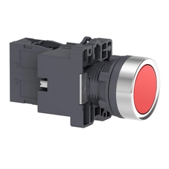 Botão XA2 Luminoso com LED 24VCC 1NA Vermelho XA2EW34B1 - Schneider Electric