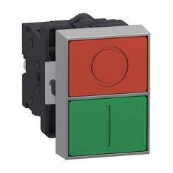 Botão Duplo Iluminado Verde/Vermelho 220VCA NA+NF XA2EW7L3741M5 - Schneider Electric