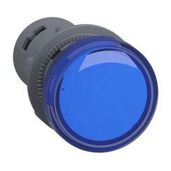 Sinaleiro LED XA2 Redondo 22mm 220V Azul XA2EVM6LC - Schneider Electric