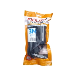 Extensão Paralela 3x0,75mm 3m 2P+T 10A 3 Tomadas Preta 25300303111 - Fiolux