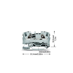 Conector SAK Mola 6,0mm Cinza 2006-1201 - Wago
