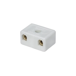 Conector de Porcelana 2 Polos até 10mm com Furo de Fixação 7881004 - Rohdina