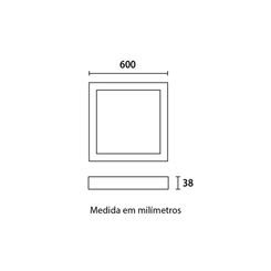 Painel LED Sobrepor Quadrado Branco 45W 4100K Bivolt 80874104 - Blumenau