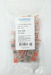 Conector de Emenda 2 Polos 0,05-6,0mm 41A F41612/50 - Frontec