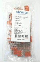 Conector de Emenda 3 Polos 0,05-6,0mm 41A F41613/30 - Frontec