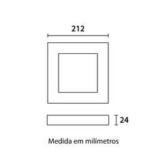 Painel LED Sobrepor Quadrado Branco 18W 4100K BFP Bivolt - Blumenau