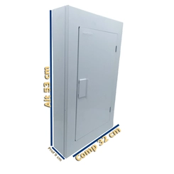 Quadro Distribuição Branco Sobrepor Barramento Trifásico 80A 39 Din - Moratori