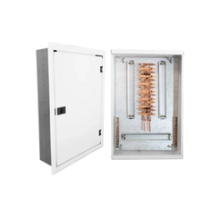 Quadro Distribuição Branco Embutir Barramento Bifásico 100A 28 Din QDEB BR 28 - Opção