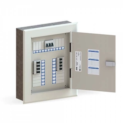 Quadro Distribuição Branco Embutir Barramento Trifásico 100A 16 Din - Opção