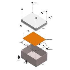 Quadro Plástico Interno Opaco 400x300x200 IP66 210640 - Schuhmacher