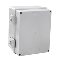 Caixa de Passagem PVC IP66 Sobrepor 190x150x110 Cinza Opaca 888169 - Rohdina