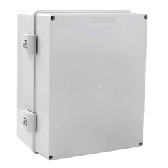 Caixa de Passagem PVC IP66 Sobrepor 250x200x130 Cinza Opaca 888189 - Rohdina