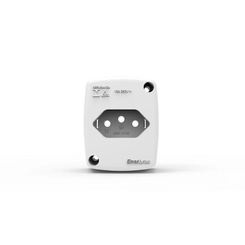 Tomada 2P+T 10A Sobrepor Branco 050-EB - Enerbras