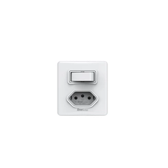 Conjunto 1 Interruptor Simples + Tomada 2P+T 20A Sistema X 399-ESN/CP - Enerbras