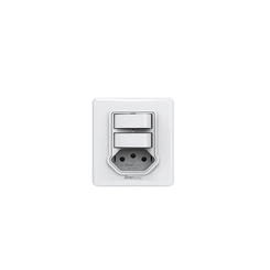 Conjunto 2 Interruptores Simples + Tomada 2P+T 20A Sistema X 398-ESN/CP - Enerbras