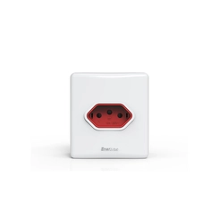 Conjunto Tomada 2P+T 10A Vermelha Sistema X 310-ENVM/CP - Enerbras