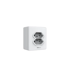 Conjunto Tomada Dupla 2P+T 20A Sistema X 397-EN/CP - Enerbras