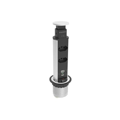 Torre Multiplug Decor 2 Tomadas 2P+T 16A 1 USB 2,4A 1 USB-C Prata 06910.0203.26 - Soprano