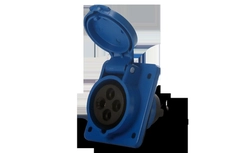 Tomada Industrial Embutir 3P+T 32A 220V 9h Azul IP44 05168.4249.44 - Soprano