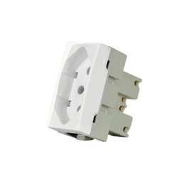 Módulo Sleek Tomada 2P+T 10A Branco 16049 - Margirius