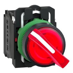 Manopla 2P Vermelha 1NA+1NF 230V XB5AK124M5 - Schneider Electric