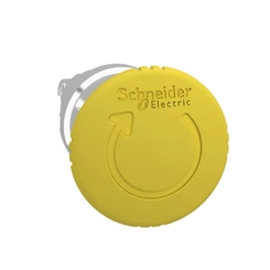 Cabeçote P/Botão 22mm Metálico SoCo Girar Amarelo 40mm ZB4BS55 - Schneider Electric