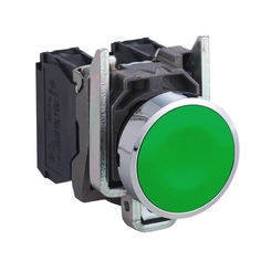 Botão 22mm Metálico A Impulso 1NA 1NF XB4BA35 - Schneider Electric