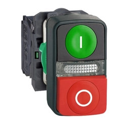 Botão Duplo Completo 240VCA Duas Pontas XB5AW73731M5 - Schneider Electric
