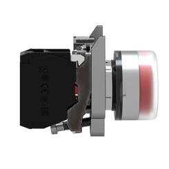 Botão 22mm Metálico Saliente Revestido Vermelho 1NF XB4BP42 - Schneider Electric