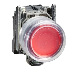 Botão 22mm Metálico Saliente Revestido Vermelho 1NF XB4BP42 - Schneider Electric