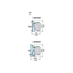 Bloco Luminoso LED Azul 220V ZBVM6 - Schneider Electric