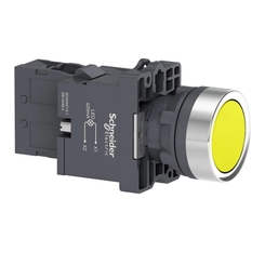 Botão Luminoso Amarelo 1NA 220-230VAC XA2EW35M1 - Schneider Electric