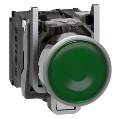 Botão Luminoso 24VCA/CC Verde 1NA+1NF LED XB4BW33B5 - Schneider Electric