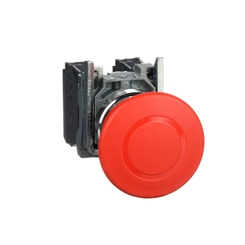 Botão 22mm Metálico Puxar Vermelho 1NF+1NA XB4BT845 - Schneider Electric