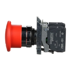 Botão 22mm Metálico Puxar Vermelho 1NF+1NA XB4BT845 - Schneider Electric