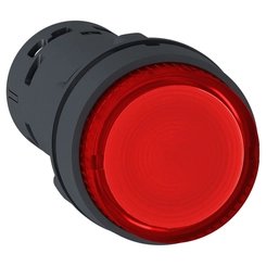 Botão Impulso 1NA Iluminado Vermelho 24VCC/CA c/ LED IP65 XB7NW34B2 - Schneider Electric