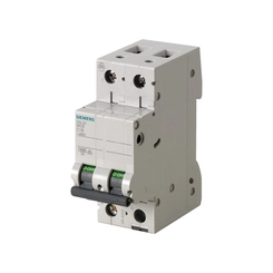 Disjuntor DIN 2P 2A Curva C 5SL3202-7MB - Siemens