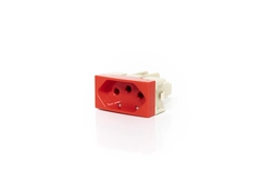 Módulo Tomada 2P+T 10A Vermelho 15919 - Margirius