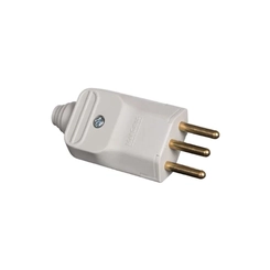 Plugue Macho 180° 2P+T 10A Cinza PA012684 - Margirius
