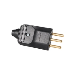 Plugue Macho Prensa Cabo 180° 2P 20A Preto 15001 - Margirius