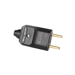 Plugue Macho Prensa Cabo 180° 2P 20A Preto 15001 - Margirius