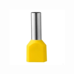 Terminal Ilhós Duplo 6mm Amarelo 14mm - Eletrokit