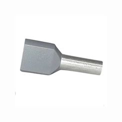 Terminal Ilhós Duplo 4mm Cinza 12mm TE4012 - Eletrokit
