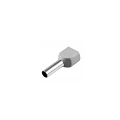 Terminal Ilhós Duplo 4mm Cinza 12mm TE4012 - Eletrokit