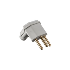 Plugue Macho 90° 2P 10A Cinza PA013042 - Margirius